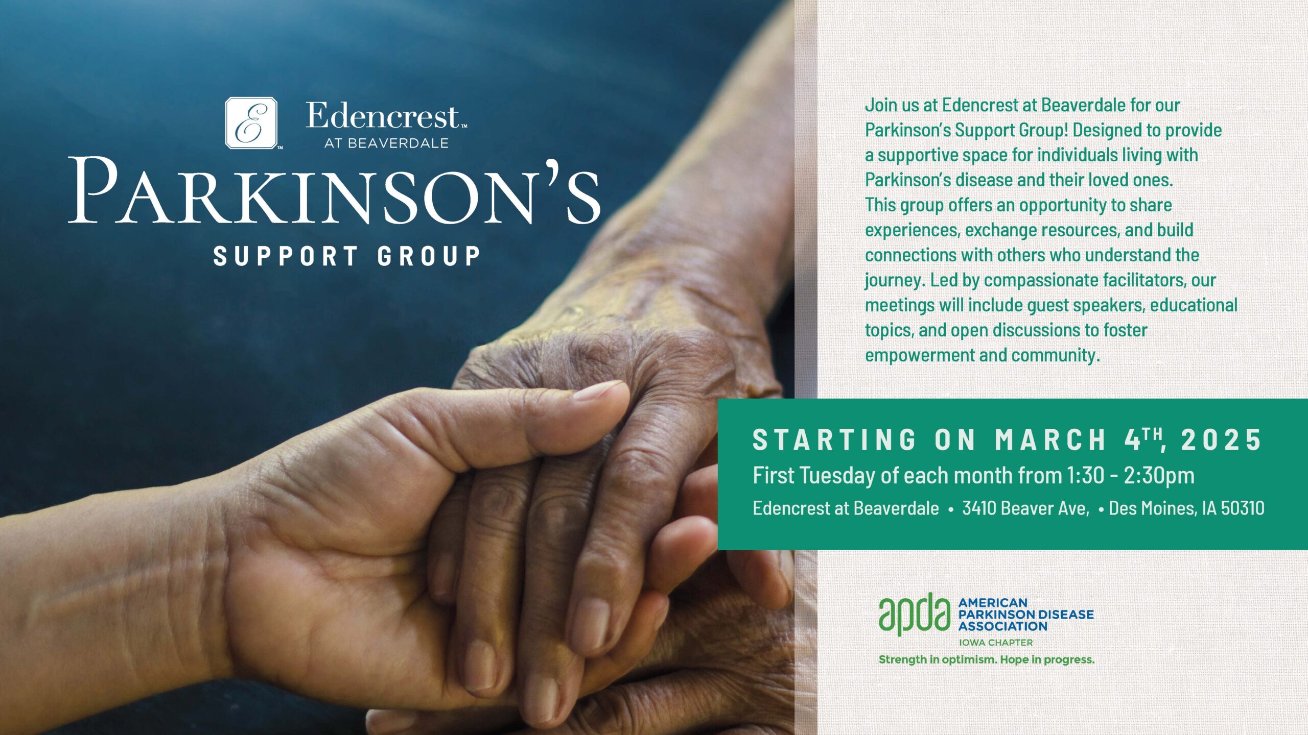 Parkinson’s Support Group – Edencrest at Beaverdale