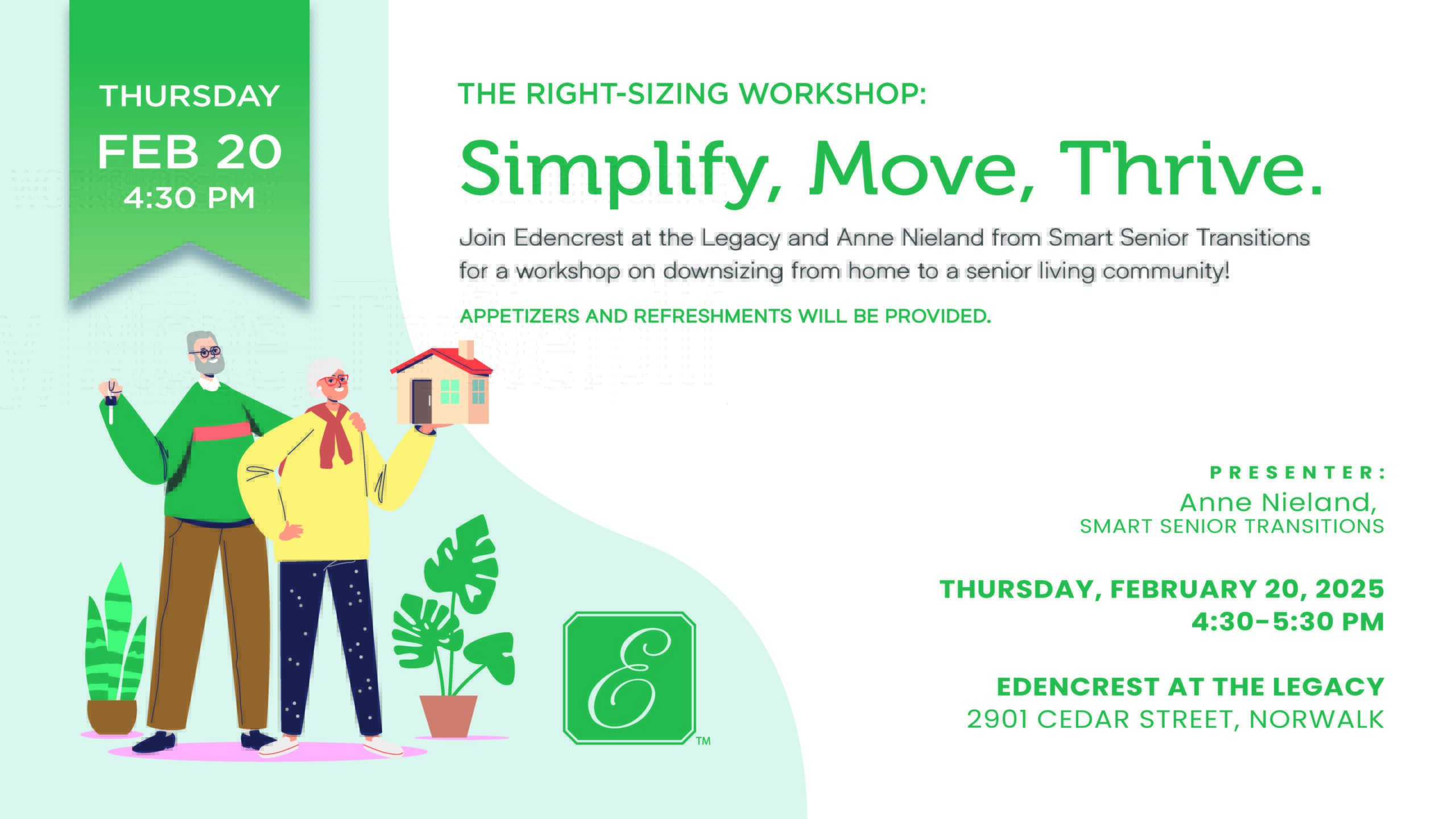 The Right-Sizing Workshop: Simplify, Move, Thrive – Edencrest at the Legacy